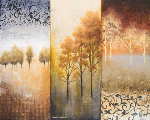 Lost in Trees II Black Ornate Wood Framed Art Print with Double Matting by Marcon, Michael