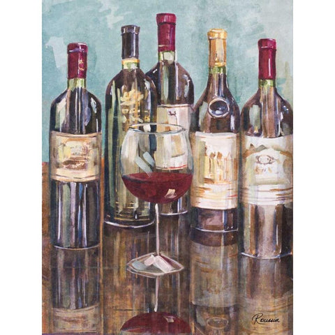 Wine Tasting I Black Modern Wood Framed Art Print with Double Matting by French-Roussia, Heather A.