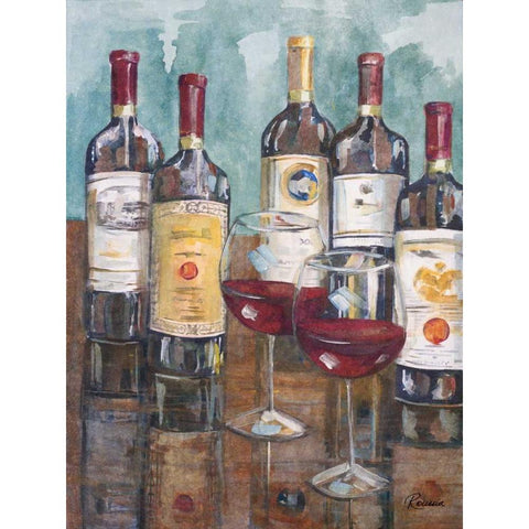 Wine Tasting II Gold Ornate Wood Framed Art Print with Double Matting by French-Roussia, Heather A.