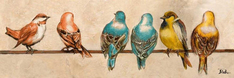 Gleeful Panel I Black Ornate Wood Framed Art Print with Double Matting by Pinto, Patricia