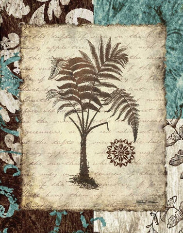 Secret Fern III White Modern Wood Framed Art Print with Double Matting by Marcon, Michael