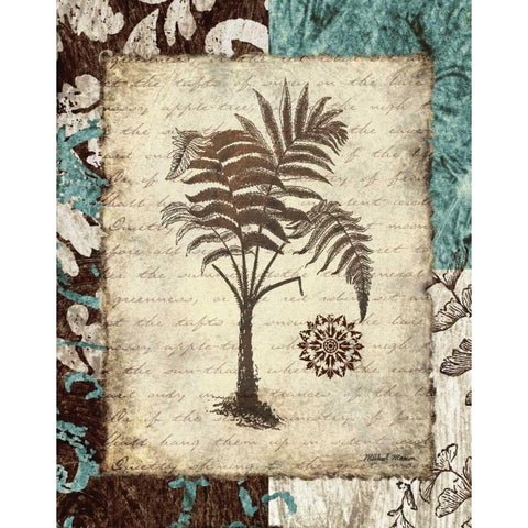 Secret Fern III Black Modern Wood Framed Art Print with Double Matting by Marcon, Michael