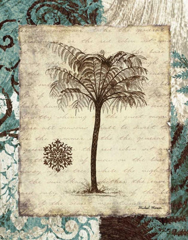 Secret Fern IV White Modern Wood Framed Art Print with Double Matting by Marcon, Michael