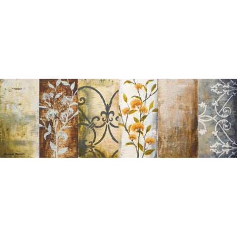 Botanical Modulation II Gold Ornate Wood Framed Art Print with Double Matting by Marcon, Michael