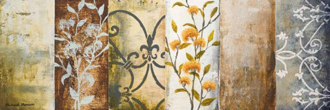 Botanical Modulation II Black Ornate Wood Framed Art Print with Double Matting by Marcon, Michael