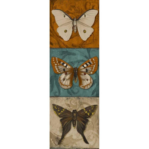 Blue Wings II White Modern Wood Framed Art Print by Pinto, Patricia