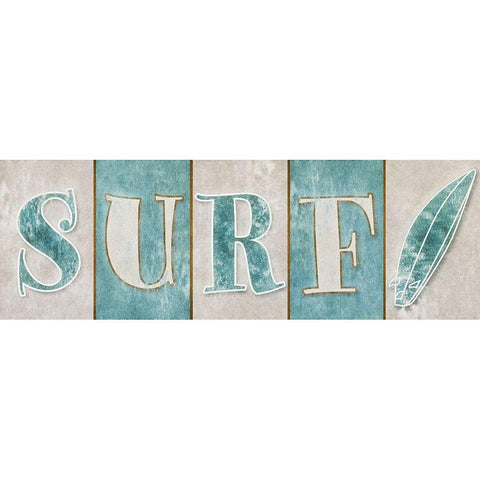 Surf Gold Ornate Wood Framed Art Print with Double Matting by SD Graphics Studio