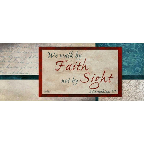 Faith and Sight White Modern Wood Framed Art Print by Medley, Elizabeth