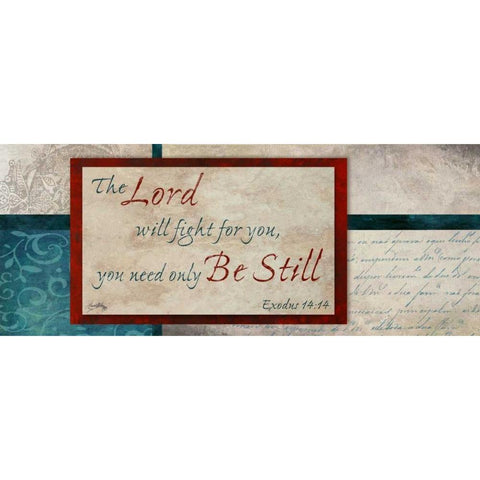 Be Still Gold Ornate Wood Framed Art Print with Double Matting by Medley, Elizabeth