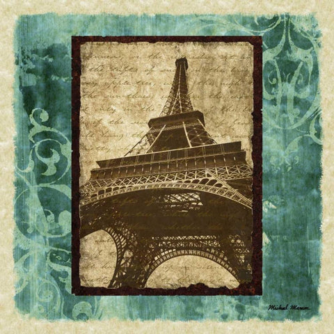 Parisian Trip II White Modern Wood Framed Art Print with Double Matting by Marcon, Michael