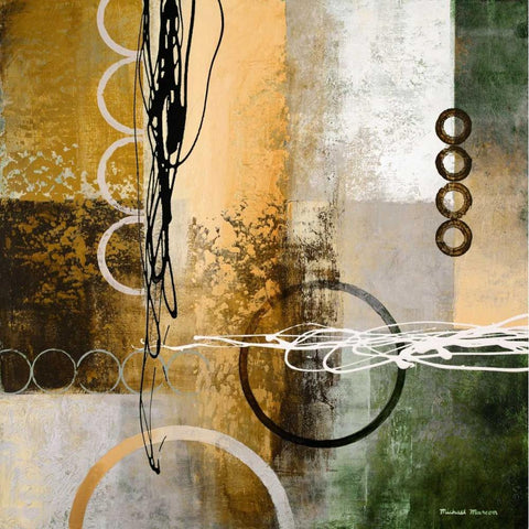 Intersect I Black Modern Wood Framed Art Print by Marcon, Michael