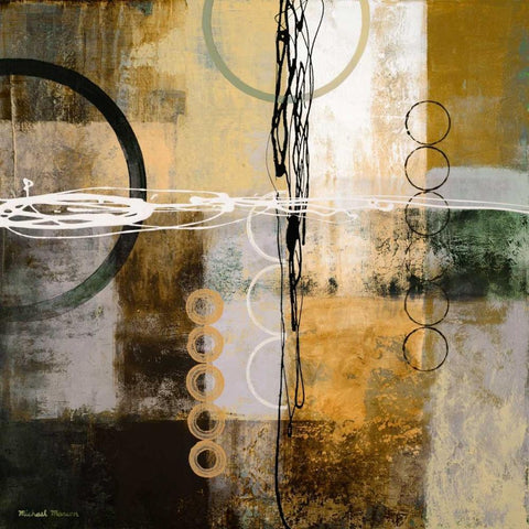 Intersect II Gold Ornate Wood Framed Art Print with Double Matting by Marcon, Michael
