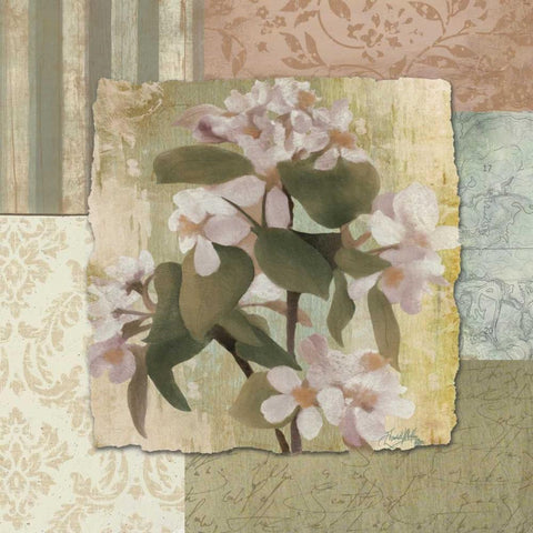 Botanical Blossom Black Ornate Wood Framed Art Print with Double Matting by Medley, Elizabeth