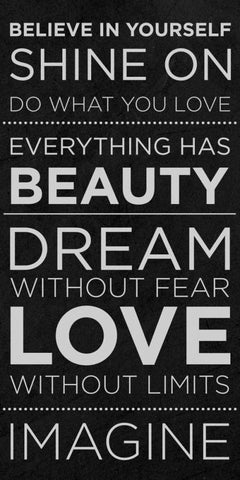 Believe in Yourself White Modern Wood Framed Art Print with Double Matting by SD Graphics Studio