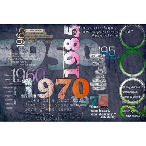 Quotation Timeline Black Modern Wood Framed Art Print with Double Matting by SD Graphics Studio