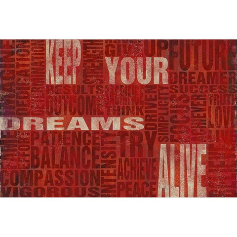 Keep Your Dreams Alive Gold Ornate Wood Framed Art Print with Double Matting by SD Graphics Studio