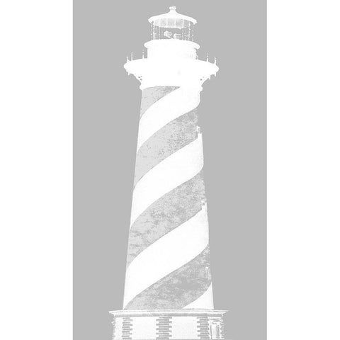 Lighthouse Panel I White Modern Wood Framed Art Print by Rodriguez, Jairo