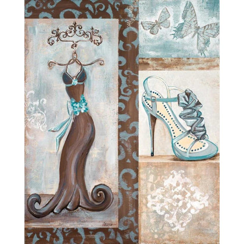 Dress Shop I Gold Ornate Wood Framed Art Print with Double Matting by Ritter, Gina