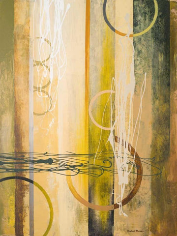 Neutral Earthbound II White Modern Wood Framed Art Print with Double Matting by Marcon, Michael