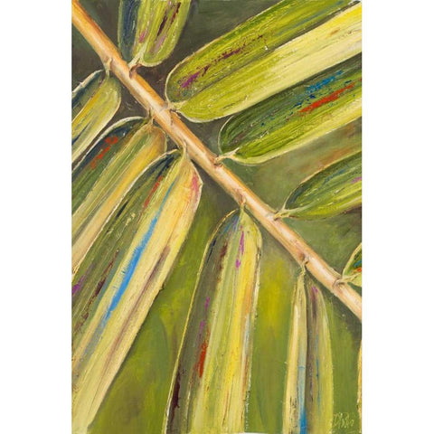 Green Close Up I White Modern Wood Framed Art Print by Pinto, Patricia