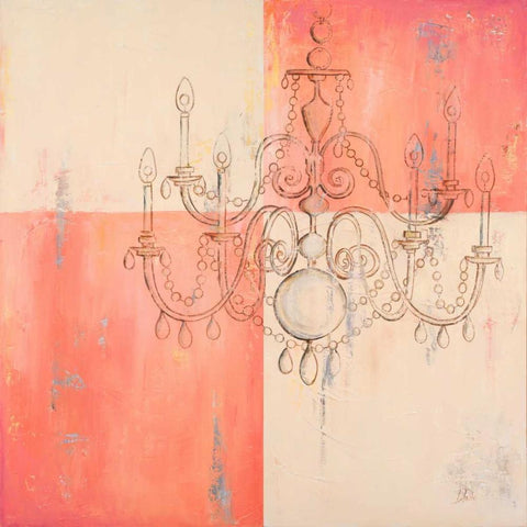 Hollywood Vintage Pink Square White Modern Wood Framed Art Print with Double Matting by Pinto, Patricia