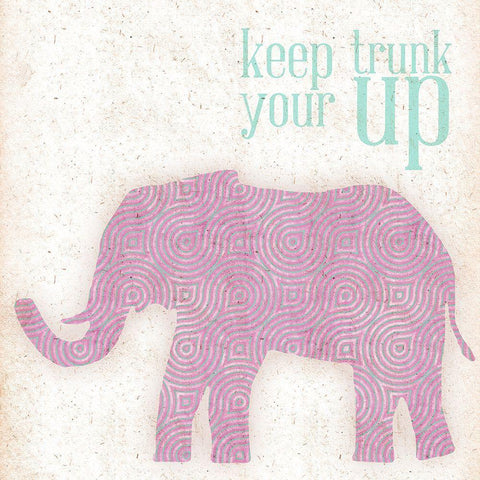 Keep Your Trunk Up Black Ornate Wood Framed Art Print with Double Matting by SD Graphics Studio