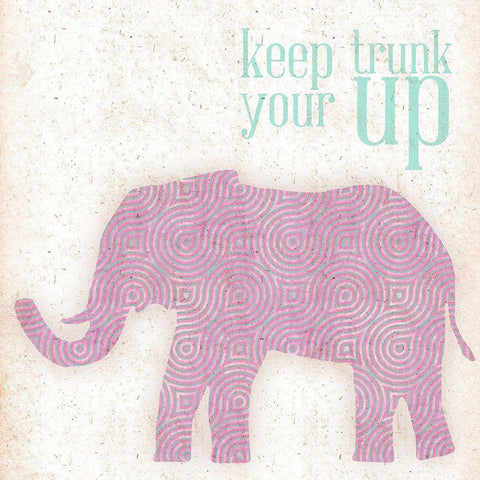 Keep Your Trunk Up Gold Ornate Wood Framed Art Print with Double Matting by SD Graphics Studio