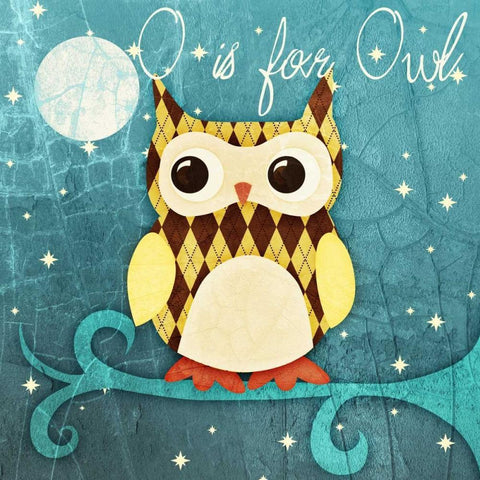 Hoot Hoot Border II Black Modern Wood Framed Art Print by Sundance Graphics
