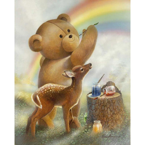 Over the Rainbow Gold Ornate Wood Framed Art Print with Double Matting by Manning, Ruane