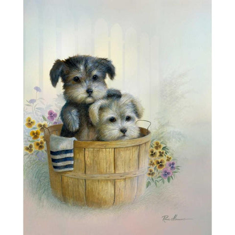 Brotherly Love White Modern Wood Framed Art Print by Manning, Ruane