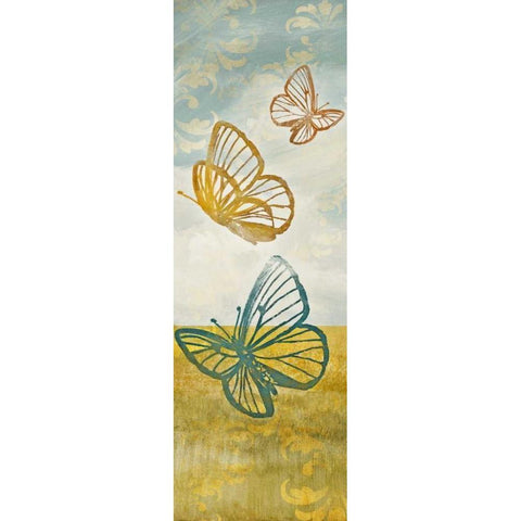 Fluttering Field I Gold Ornate Wood Framed Art Print with Double Matting by Loreth, Lanie