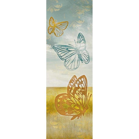 Fluttering Field II Gold Ornate Wood Framed Art Print with Double Matting by Loreth, Lanie