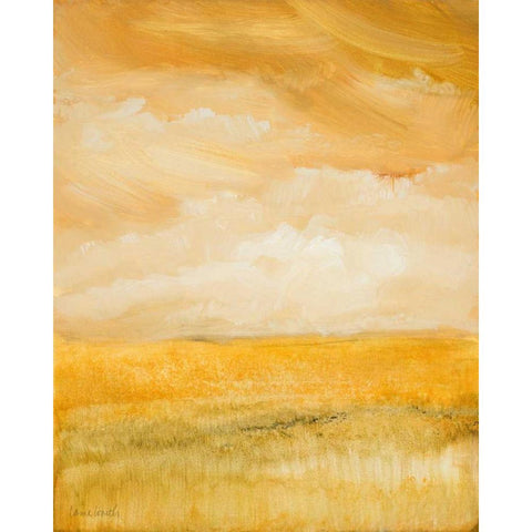 Above Golden Plains II Gold Ornate Wood Framed Art Print with Double Matting by Loreth, Lanie