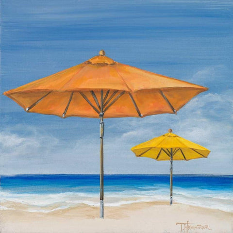 Coastal Scene I Black Modern Wood Framed Art Print by Hakimipour, Tiffany