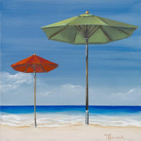 Coastal Scene II White Modern Wood Framed Art Print by Hakimipour, Tiffany