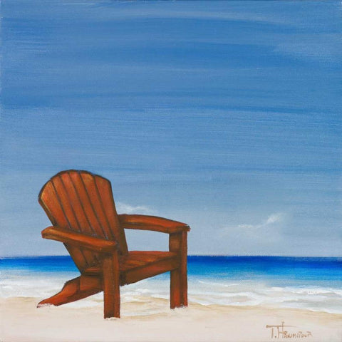 Coastal Scene III White Modern Wood Framed Art Print by Hakimipour, Tiffany