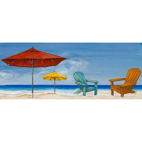 Summertime II Gold Ornate Wood Framed Art Print with Double Matting by Hakimipour, Tiffany