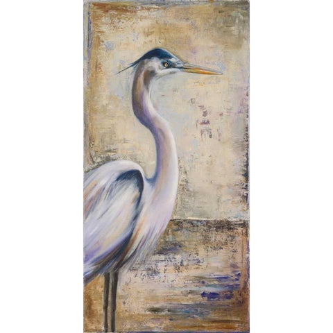 Blue Heron I Gold Ornate Wood Framed Art Print with Double Matting by Pinto, Patricia