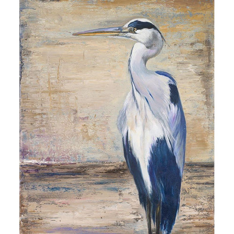 Tropic Heron 11 Black Modern Wood Framed Art Print by Pinto, Patricia