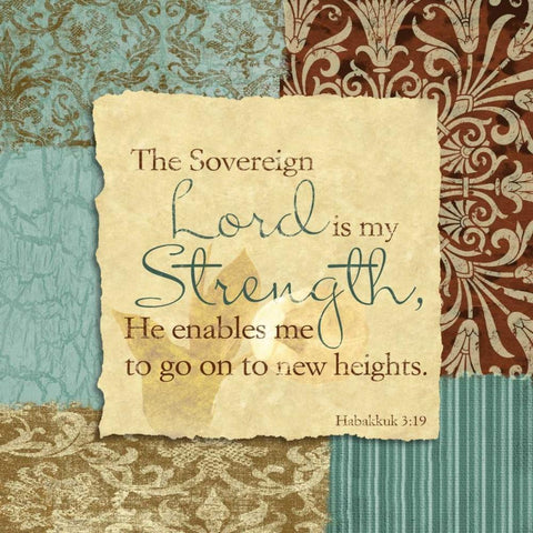 Lord Is My Strength Black Modern Wood Framed Art Print with Double Matting by Spaeth, John