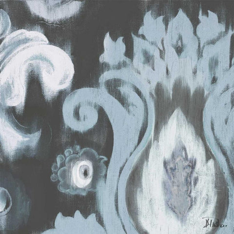 Gray Transitions with Border II White Modern Wood Framed Art Print with Double Matting by Pinto, Patricia