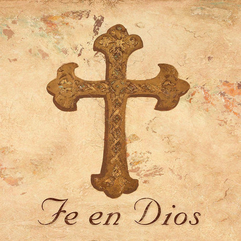 Fe en Dios I White Modern Wood Framed Art Print by Hakimipour, Tiffany