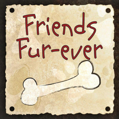 Friends Fur-Ever Black Ornate Wood Framed Art Print with Double Matting by SD Graphics Studio
