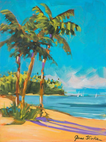 Solitude II White Modern Wood Framed Art Print with Double Matting by Slivka, Jane