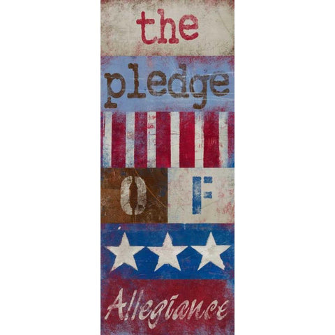 The Pledge of Allegiance Gold Ornate Wood Framed Art Print with Double Matting by Kingsley