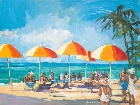 Sunny Daze White Modern Wood Framed Art Print with Double Matting by Slivka, Jane