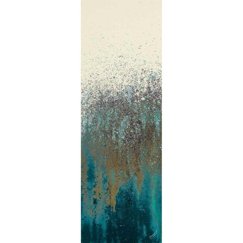 Teal Woods II Black Modern Wood Framed Art Print with Double Matting by Gonzalez, Roberto
