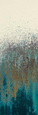 Teal Woods II White Modern Wood Framed Art Print with Double Matting by Gonzalez, Roberto