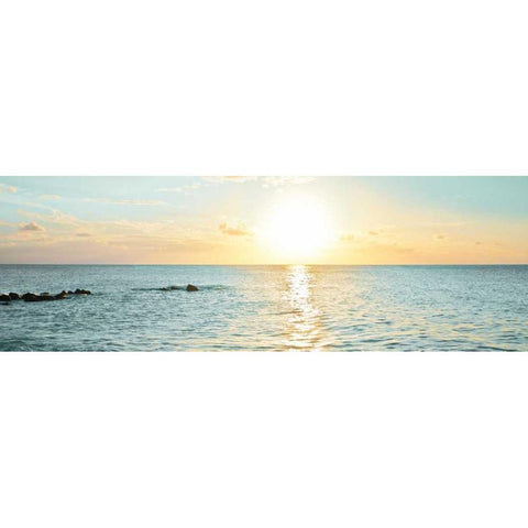 Bimini Horizon I Gold Ornate Wood Framed Art Print with Double Matting by Bryant, Susan