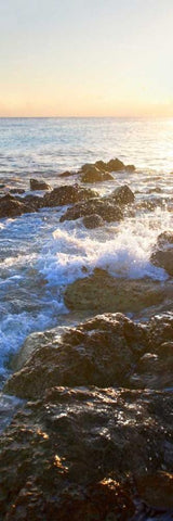 Bimini Coastline II White Modern Wood Framed Art Print with Double Matting by Bryant, Susan